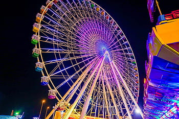 Giant Wheel, Beautiful, beautiful giant wheel, global village, ferris Wheel, amusement Park Ride, night, fun, amusement Park, traveling Carnival, traditional Festival