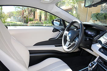 白、 黒、 車両、 インテリア、 bmw、 車、 自動車、 i8、 bmwi8、 スーパーカー、 ev
