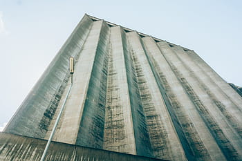 gray, green, concrete, building, blue, sky, structure, white, cloudy, daytime, architecture