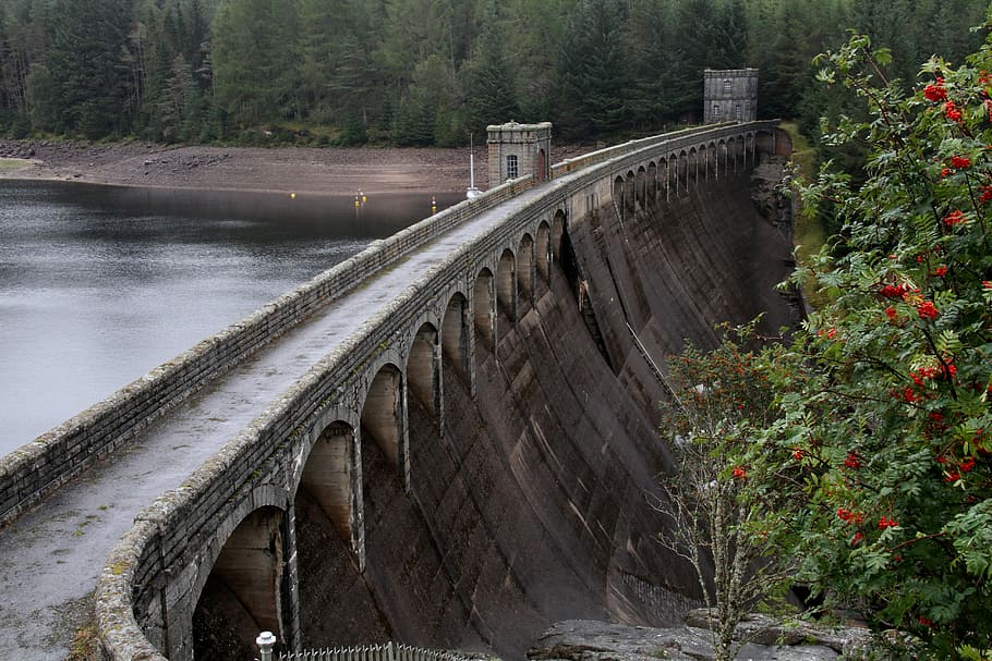 laggan dam, vrchovina, přehrada, vodní energie, Skotsko, voda, most - mužská konstrukce, venku, pohyb, den, trubka - trubka