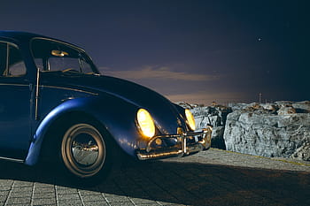 modrý volkswagen brouk, auto, vozidlo, přeprava, starý, vinobraní, volkswagen, cestovat, dobrodružství, modrý, lesklý