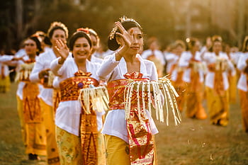 tanec, balijský, tradiční, ženy, bali, kultura, tradice, lidé, festival, obřad, Indonésie