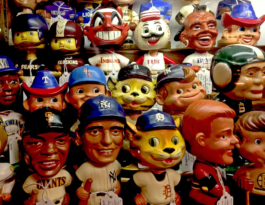 baseball, bobbleheads, vintage, antiques, figures, souvenir