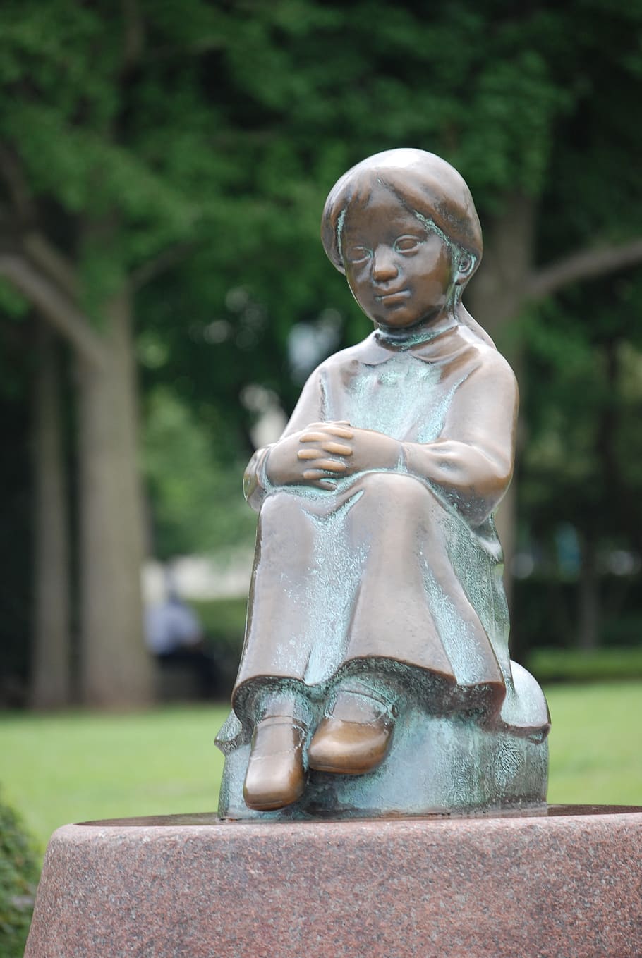 statue, girl, yokohama, women's, sculpture, fancy, mood, facial, art, figure, light