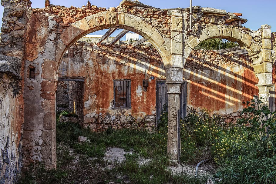 gray, brown, ruins, ruin, old house, destroyed, damaged, architecture, traditional, decay, abandoned