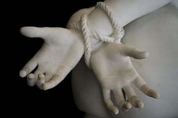 Hand, Menschen, Frau, Seil, Kampf, weiblich, gefangen, Häftling, Entführung, Gefängnis, Verzweiflung