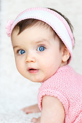 dítě, nošení, růžový, plést, košile, bílý, čelenka, gumička do vlasů, šaty, roztomilý, malý