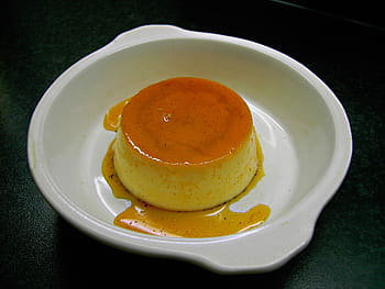 creame caramel, white, bowl, pudding, vanilla pudding, dessert, sweet dish