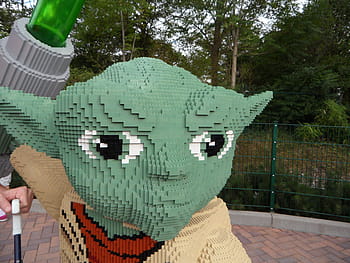 maestro statua di yoda, yoda, Guerre stellari, vicino, figura, Lego, blocchi di lego, da lego, assemblato, astutamente, costruzioni