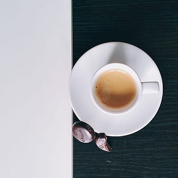 black, white, coffee, chocolate, Black and white, white coffee, drink, espresso, top view, white background, cup