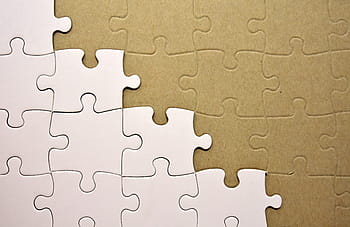 bílý, hnědý, puzzle deska, hádanka, spojení, vložit, podíl, vejít se, dohromady, hrát si, kousky puzzle