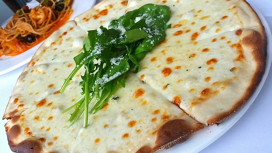 pizza, jídlo, sýr, gorgonzola, Itálie, jídlo a pití, svěžest, připraven jíst, Zdravé stravování, detail, nikdo