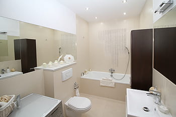 foto della stanza da bagno, bagno, gabinetto, Lavello, specchio, appartamento, camera, Casa, interni residenziali, interior design, decorazione