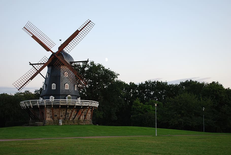 Windmill, Mill, Sweden, Malmö, Sunset, alternative energy, wind power, environmental conservation, wind turbine, fuel and power generation, renewable energy
