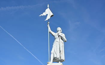 socha joan oblouku, bojovník, 1412-1431, 100 let války, historický charakter, Dějiny, Johanka z Arku, socha, meč