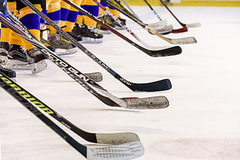 squadra di hockey, gioco di hockey, pista di pattinaggio, bastoni, pattini, giocatori di hockey, incontro, gioco, sport, squadra, lega