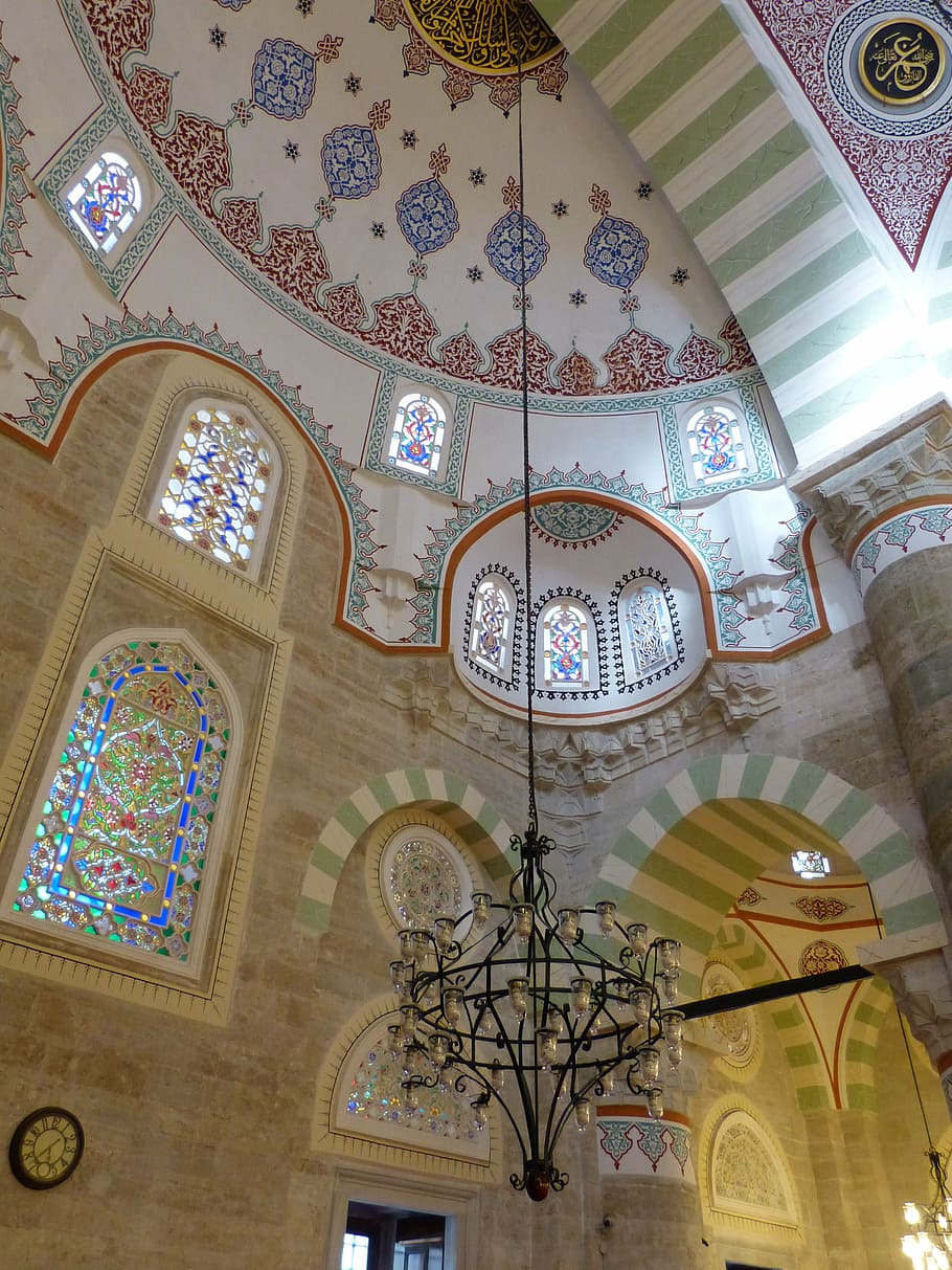 Istanbul, krocan, mešita, islám, architektura, kupole, muslimský, svícen, budova, náboženství, islámský