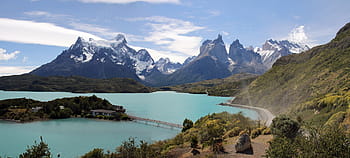สายอากาศ, การถ่ายภาพ, ภูเขา, ร่างกาย, น้ำ, torres del paine, Patagonia, ชิลี, Torres, เดล, พายน์