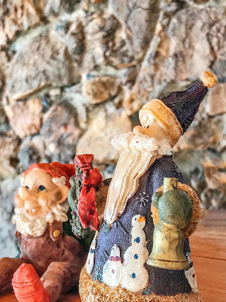 christmas, figures, decoration, nicholas, santa clos, santa claus, elf, fantasy, december, winter, fir