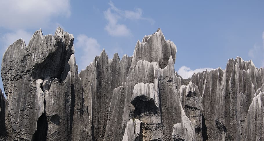 photography of mountain, photography, mountain, stone forest, rock, shilin, nature, park, national park, china, travel
