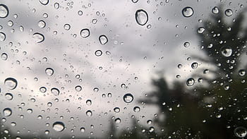 regen druppels op het venster, regen, druppels, venster, glas, regendruppels, water, buitenshuis, weer, nat