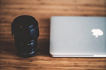 přenosný počítač, kamerové čočky, technologie, Fotoaparát, počítač, stůl, dřevo - materiál, nikdo, zařízení, laptop, lavice