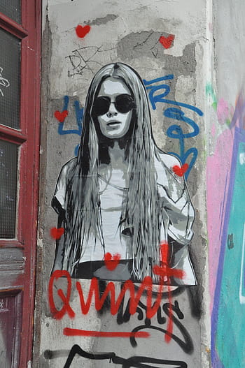 Berlín, pouliční umění, graffiti, fasáda, nástěnná malba, sprej, městské spree