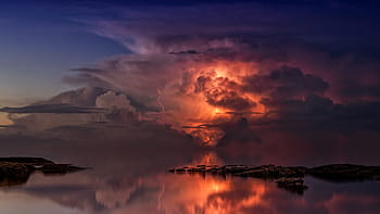反射、 稲妻、 体、 水、 黄金、 時間、 雷雨、 海、 夜、 夕暮れ、 青の時間