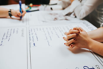 sessão de brainstorming, criativa, designers, sessão, pessoas, trabalho, mãos, negócios, idéias, trabalho em equipe, conceito
