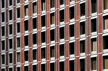 brick, building, pattern, city, urban, windows, facade, construction, architecture, glass, wall