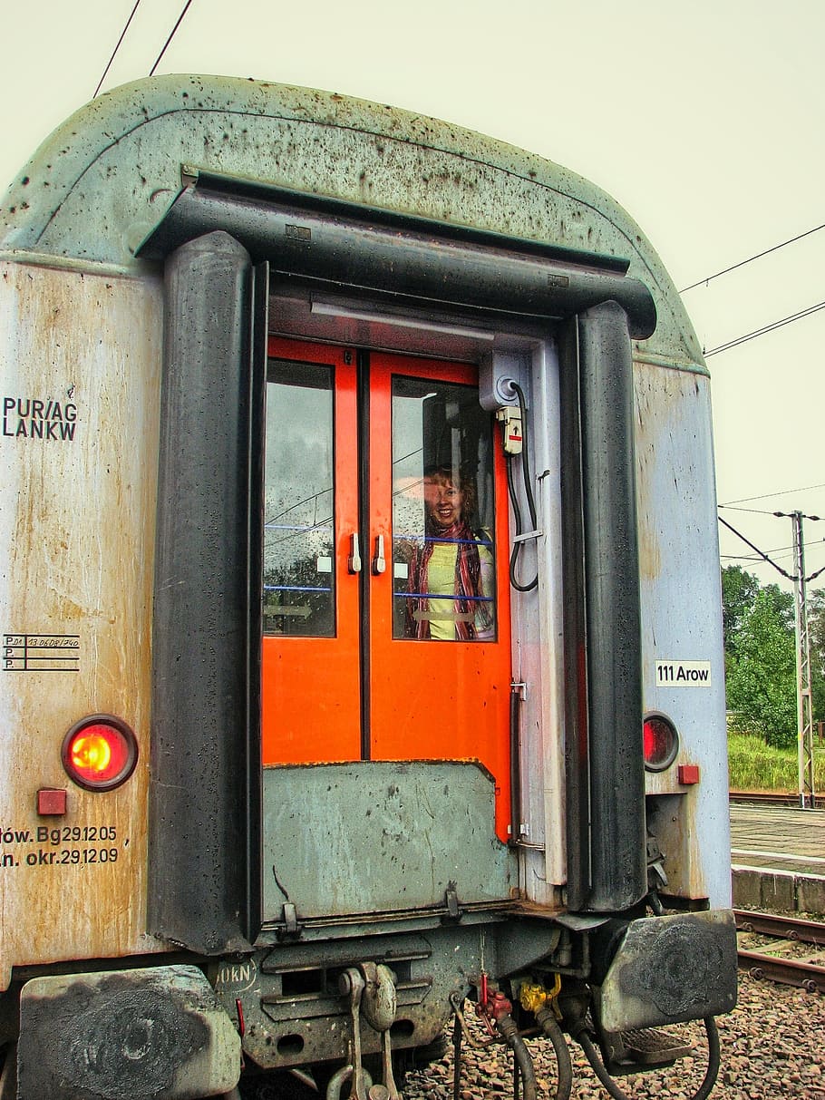 balík, vlak, železnice, poslední vůz, pkp, stanice, Vozidlo, hdr