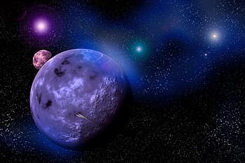 planeta azul, espacio, estrella, universo, todo, cosmos, cielo estrellado, fondo, brillante, planeta, azul