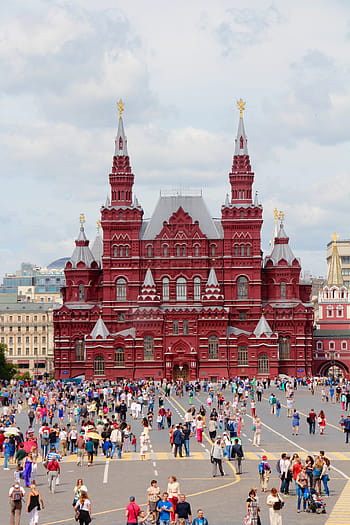 merah, bangunan, siang hari, moskow, rusia, uni soviet, timur, ibukota, historis, pariwisata, monumen