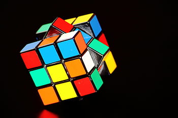3x3, 3 x 3 rubik, krychle, Černá, Pozadí, kouzelná kostka, hádanka, hrát si, koncentrace, barva, trpělivost