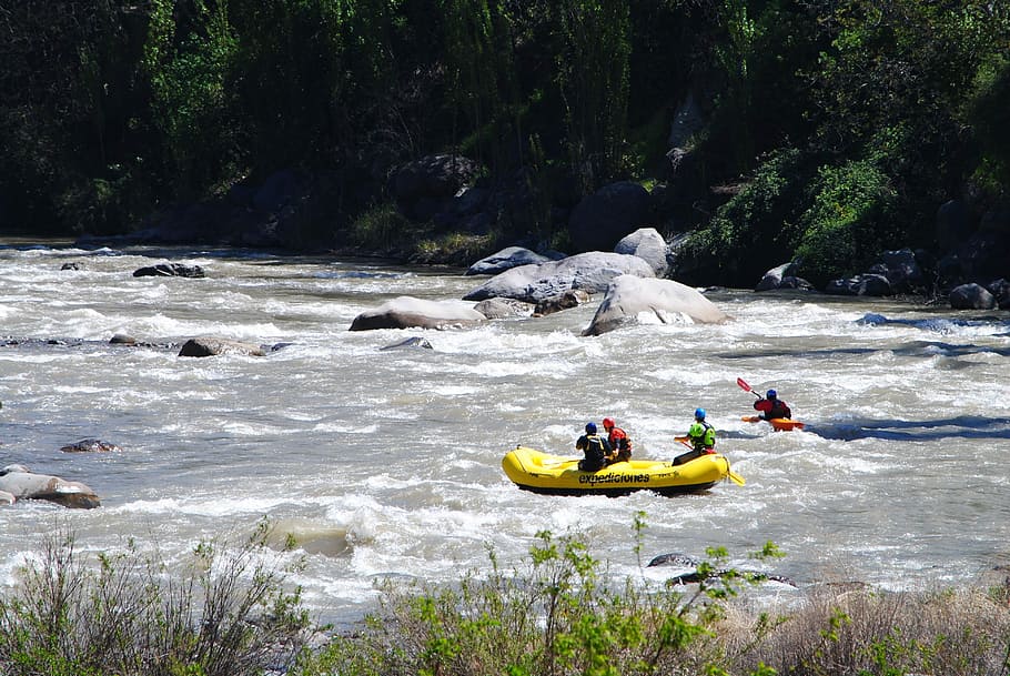 Chile, maipo, rafting, sport, dobrodružství, řeka, den, volnočasové aktivity, venku, veslo