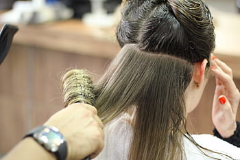 person, holding, black, hair brush, school, hair, salon, hairdresser, hair Salon, women, hairstyle