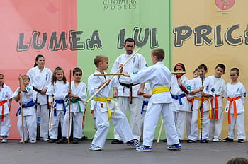 people practicing taekwondo, People, Taekwondo, photos, martial arts, practicing, public domain, sparring, street Event, traditional Clothing, taiko Drum