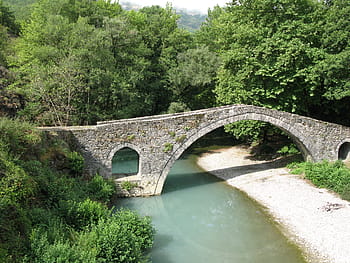 Bridge, Greece, Epirus, Landmark, Zagori, bridge - man made structure, arch, river, tree, water, architecture