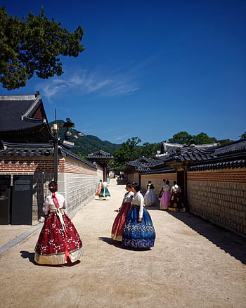 Szöul, korea, Dél-Korea, palota, koreai, hagyományos, utazás, természet, ég, Ázsia