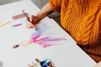 aquarelas, pintura, mulher, passatempo, cores, arte, pintor, criativo, pincel, tintas