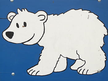 snow bear clipart, polar bear, bear, comic, figure, paint, cartoon character, drawing, funny, animal, cheerful