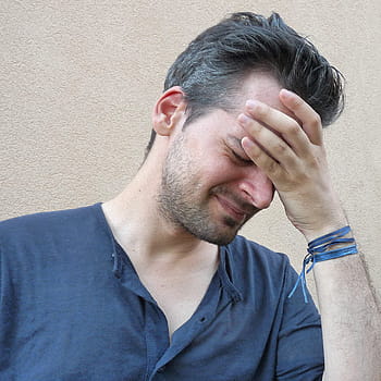 hospodářství, čelo, bolest hlavy, obraz, muž, stres, zdůraznil muž, osoba, portrét, nešťastný, pouze jeden muž
