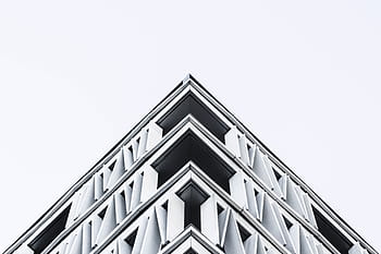 fotografování s nízkým úhlem, bílý, vysoký, vzestup budovy, Černá, umění, pyramida, postava, budova, architektura, infrastruktura