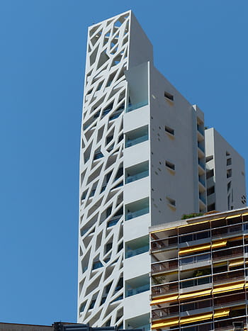 skyscraper, monaco, building, architecture, living room, white, apartment, built Structure, building Exterior, urban Scene, modern