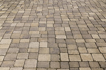 gray concrete bricks, patch, flooring, paving stones, concrete blocks, composite stones, paved, slabs, background, natural stone, stone