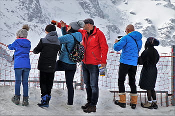 ツェルマット、 アルプス山脈、 会話、 雪、 冬、 男性、 氷、 人、 ライフスタイル、 友情、 コミュニティ