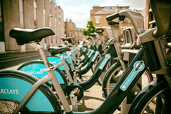 foret-up, leje, central, London, cykler, op, til leje, central london, by-, cykel, gade