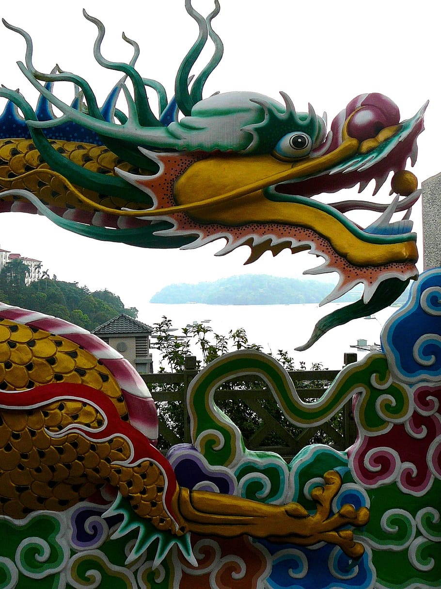 dragon, chinese, traditional, asian, oriental, china, culture, symbol, taiwan, temple, decoration