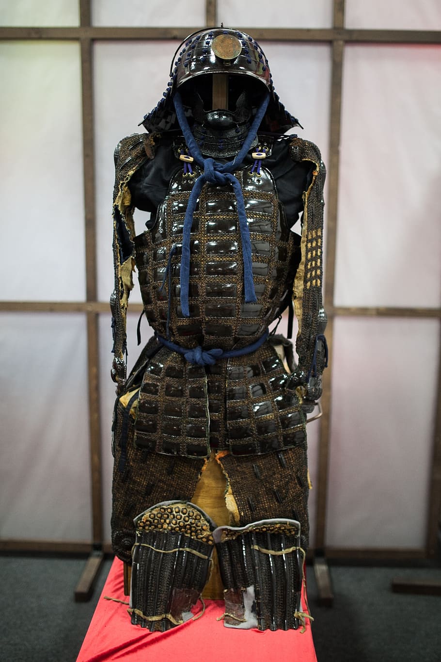 brown, knight armor suit, samurai, armor, warrior, japan, helmet, fighter