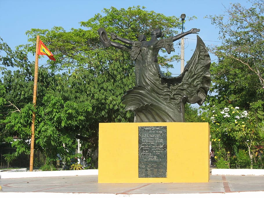 barranquilla monument, Barranquilla, Monument, Cumbia, Colombia, photos, public domain, sculpture, statue, sign, symbol